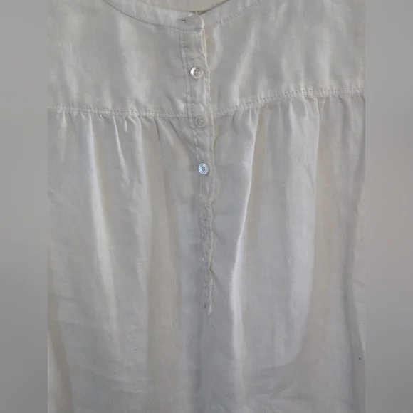 J. Crew Cream Blouse for Women,100% Linen - Picture 5 of 7